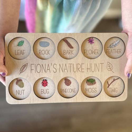 Custom Nature Scavenger Hunt Gift for Kid Nature Learning Toy Custom Gift for Kid Montessori Gift for Nature Lover Outdoor Toy Custom Gift