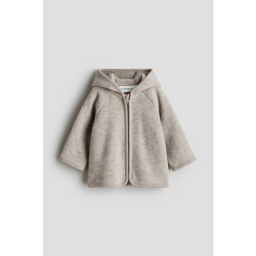 WOOL-BLEND FLEECE CARDIGAN