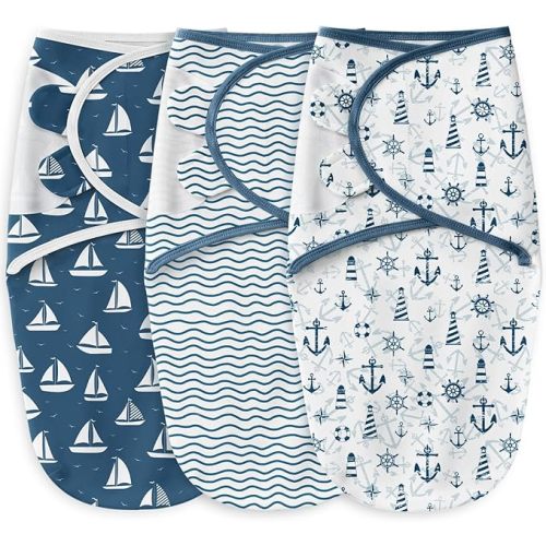 Baby Swaddles for Newborns 100% Cotton Newborn Swaddle Sack 3 Pack Baby Swaddles 0-3 Months Swaddle Sleep Sack for Newborn Baby Boy Girl Apricot Elephant