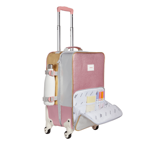 Logan Suitcase Metallic Pink/Silver