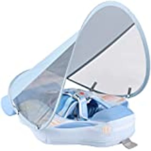 Amazon.com: Cloth Add Tail Avoid Flip Over UPF 50+ Size Improved Newest Mambobaby Non Inflatable Baby Float Swim Trainer Solid Infant Pool Float with Canopy Swim Ring : Toys & Games