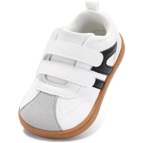 STQ KIDS Toddler Wide Toe Box Barefoot Shoes Boys Girls First Walk Sneakers