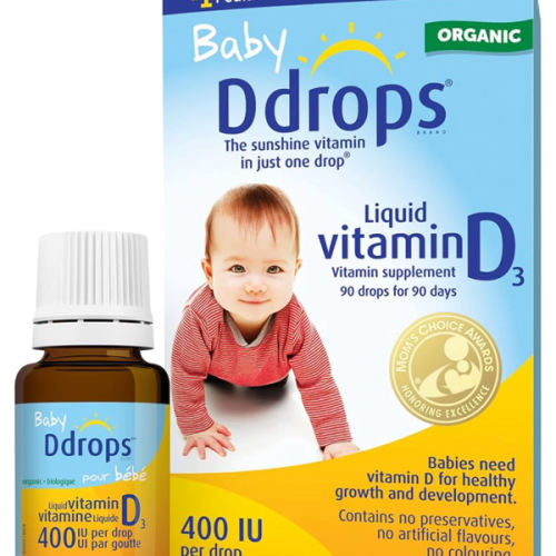 Baby Ddrops Bebe Organic Vitamin D Liquid Drops for Infants