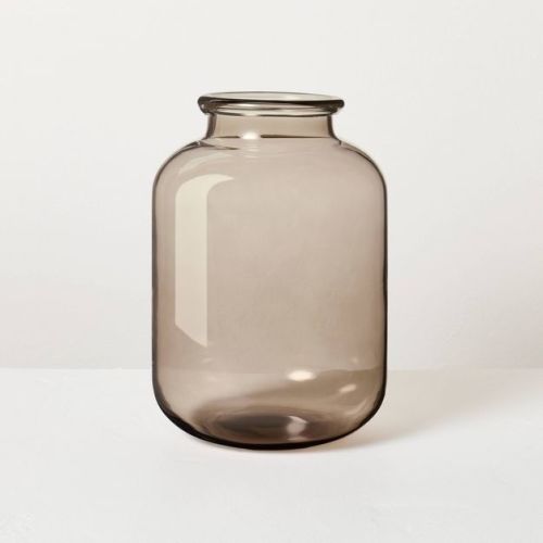 9.5" Glass Vase Tan - Hearth & Hand™ with Magnolia