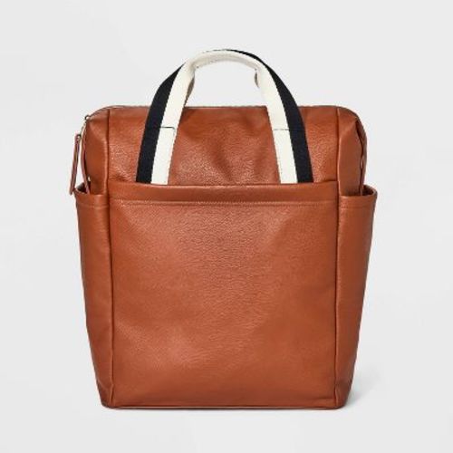 Square Convertible Backpack - Universal Thread™ Brown: Fits 15" Laptop, Shell, College-Ready Design