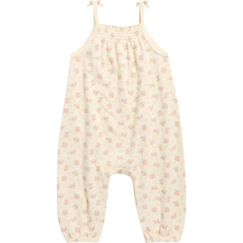 Smocked Yoke Organic Cotton Romper, 0-3M