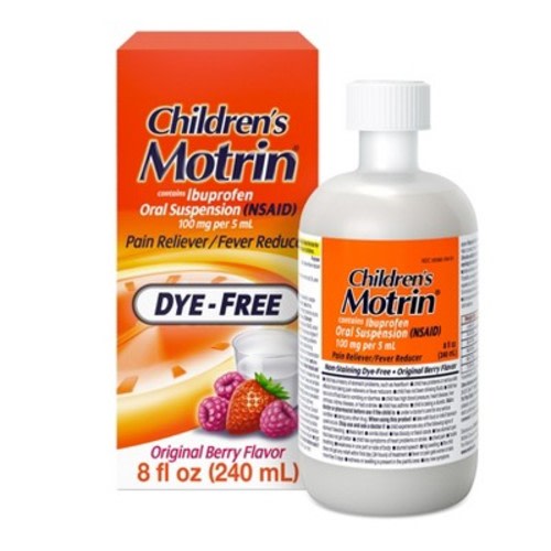 Motrin NSAID Children's Original Dye-Free Ibuprofen Liquid - Berry - 8 fl oz: 100mg Strength, Oral Use, 1 Pack