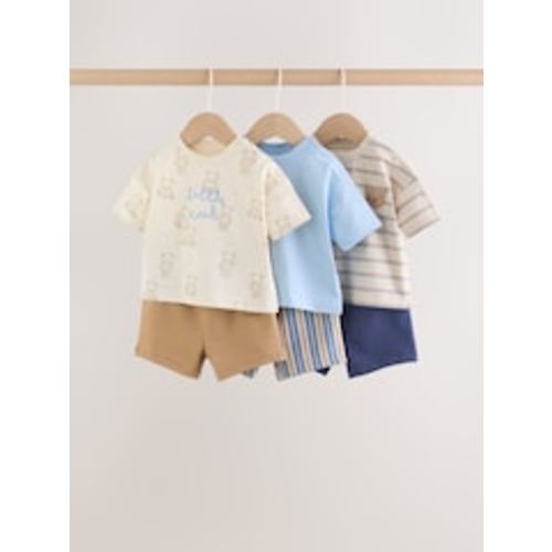 Buy Blue Bears Tops and Shorts Baby Set 6 Piece from Next USA