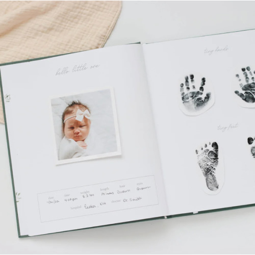 Linen Baby Book - Oat