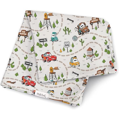 Milk Snob Disney Pixar Infant Boy/Girl Swaddle Blanket, Soft Receiving, Security and Play, Toddler Infant Newborn Bedding, Baby Shower, Baby Registry Gift (Cars) 34 * 34 inches