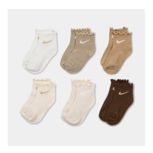 Lettuce Welt 6 Pack Ankle Infant Toddler Socks (Sail)