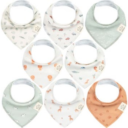 8-Pack Organic Bandana Bibs