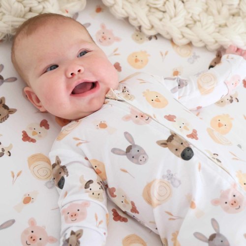 Barnyard Buddies Zipper Footie