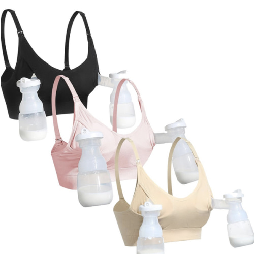 GXXGE Nursing Bra Support Pumping Bra Hands Free All in One Maternity Bra Comfortable Breast No Pad Pumps Bra