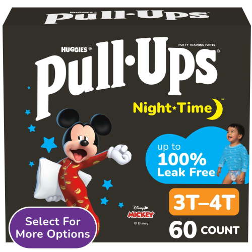 Pull-Ups, Boys' Night-Time Potty Training Pants, 3T-4T, 60 ct