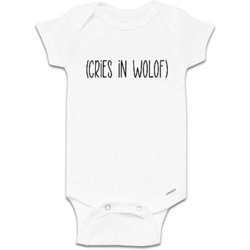Cries In Wolof Baby Bodysuit, Funny Pregnancy Announcement Baby Bodysuit, Senegal Gambia Themed Baby Outfit, Size 0-3 Months