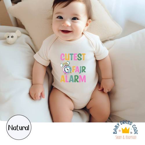 Cutest Fajr Alarm Baby Bodysuit, Muslim Kids Shirt, Toddler Faith Tee, Islamic Holy Month Baby Shower Gift, Ramadan Matching Gift For Youth