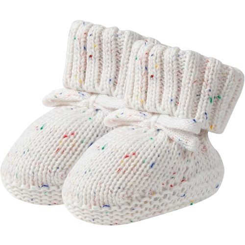 XIMEO Newborn Baby Shoes | Soft Knitted Infant Booties | Warm, Cozy & Lightweight Shoes for Boys & Girls