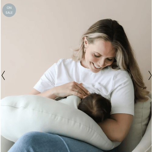 Feeding Pillow + Organic Cover Set | Sage