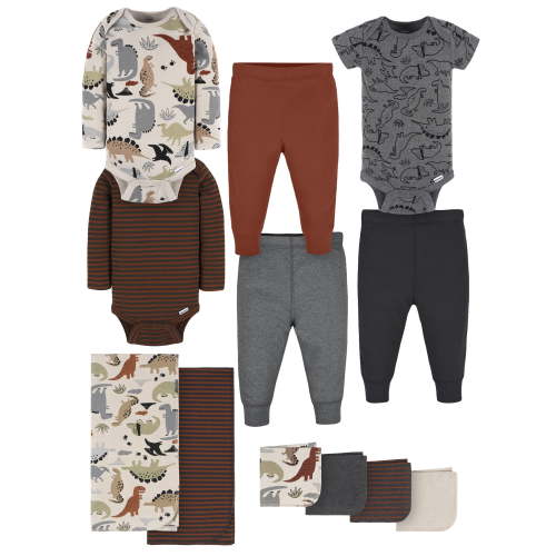 Gerber Gender Neutral 12-Piece Outfit Set, Sizes 0/3 Months - 12 Months