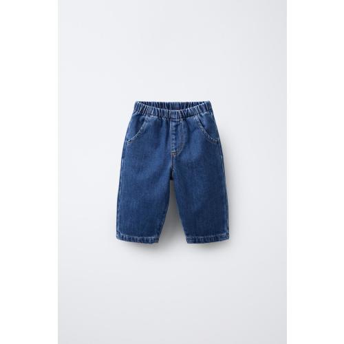 SOFT TOUCH INTERIOR JEANS - Mid-blue | ZARA United States, 3-6M
