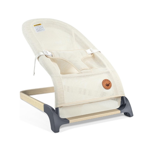 ANGELBLISS Baby Bouncer, Portable Bouncer Seat for Babies, Infants Bouncy Seat with Cotton Fabric, Natural Vibrations (Pink)