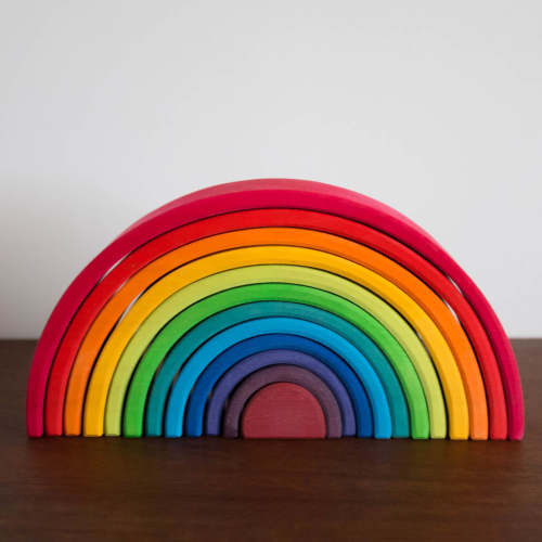 NEW Wooden Rainbow Large-Multi Color