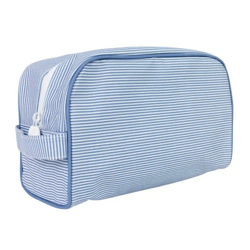 The Dopp Kit in Navy Mini Stripe