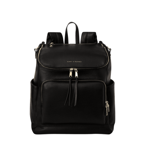 Lullaby Diaper Backpack Black | Poppy and Peonies – www.poppyandpeonies-us.com
