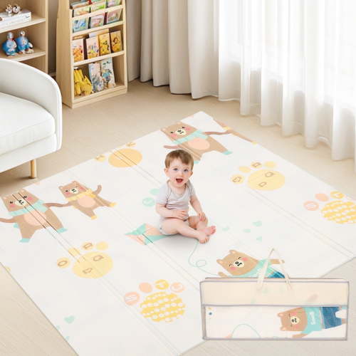 Foldable Baby Play Mat for Floor, 50” / 47” Large Foam Baby Playmat, Waterproof Portable Tummy Time Mat for Babies & Toddlers, Soft Crawling Mat for Playpen & Nursery