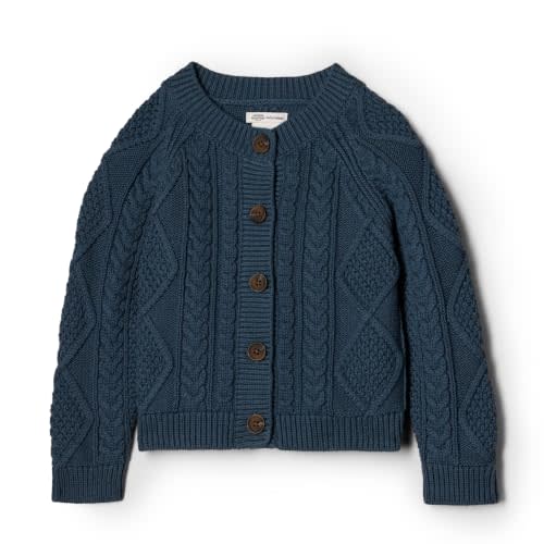 Amazon Essentials x Sofia Grainge Unisex Toddlers and Babies' Cable Knit Cotton Fisherman Cardigan Sweater