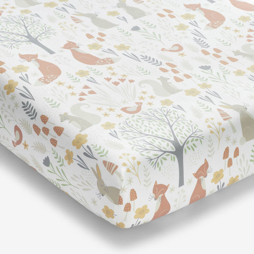 Forest Animals Organic Cotton Fitted Crib Sheet | The Company Store