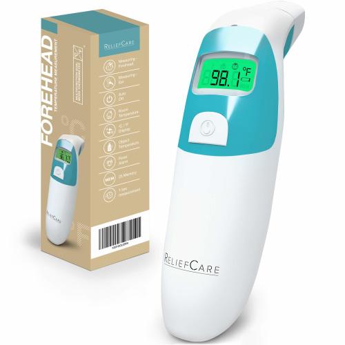 Forehead and Ear Digital Infrared Thermometer: Head Thermometer with Fever Alarm - Instant Read Medical Temperature Thermometers for a Baby, Infant, Toddler, Child or Adult - FDA and CE Approved