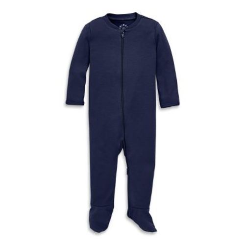 Primary Baby Organic Zip Footie in Navy Size Newborn