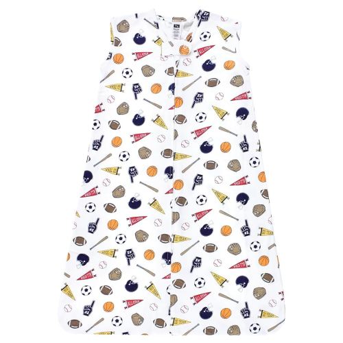 Hudson Baby Unisex Baby Cotton Sleeveless Wearable Sleeping Bag, Sack, Blanket, Sports Fan, 0-6 Months