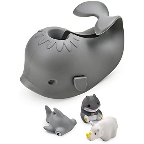 Mandoo Faucet Cover Bathtub Baby, Bath Spout Cover for Baby, Bath Faucet Cover for Kids, Tub Spout Cover Bathtub Faucet Cover Kids Safety, Protection Baby Universal Bath Silicone Toys Whale Grey