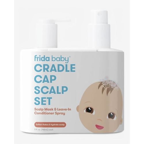 Frida Baby Cradle Cap Treatment, Cradle Cap Shampoo for Babies + Flake Fixer Scalp Spray, Cradle Cap Kit Soothes Baby's Scalp, Prevents Dryness and Flakes