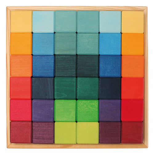 Grimm's Wooden Toys | 36 Wooden Building Cubes