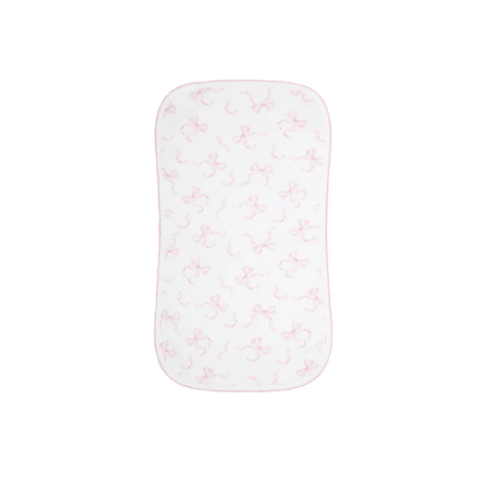 Charming Bows Print Burp Cloth