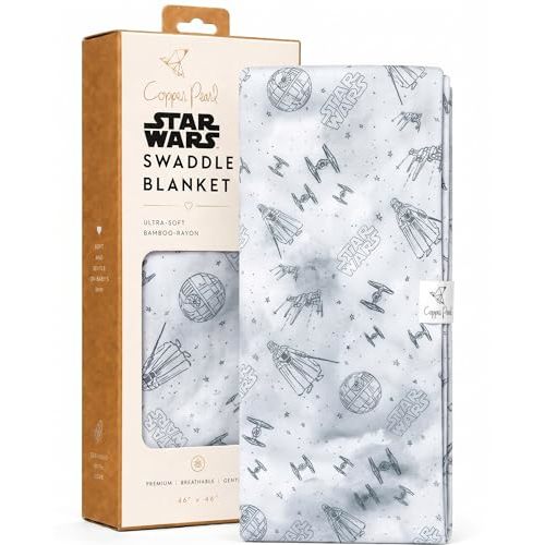 Copper Pearl Swaddle Blankets for Newborns | Soft Stretchy Receiving Blankets for Boys and Girls | Large 46 x 46 Inch Baby Blankets | Lightweight and Breathable Swaddles | Empire