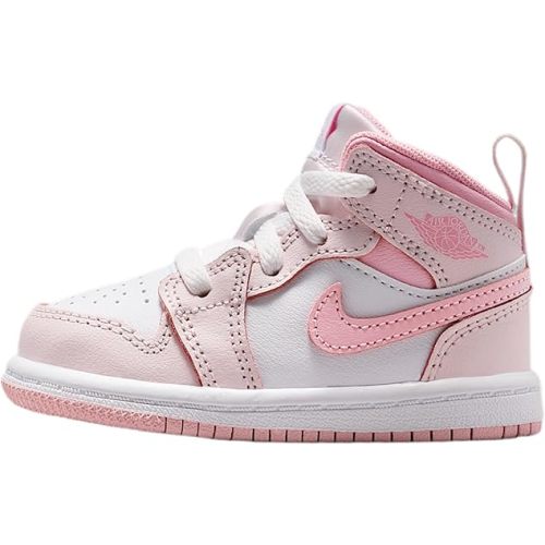 Jordan 1 Mid Baby/Toddler Shoes (Pearl Pink/White/Medium Soft Pink)