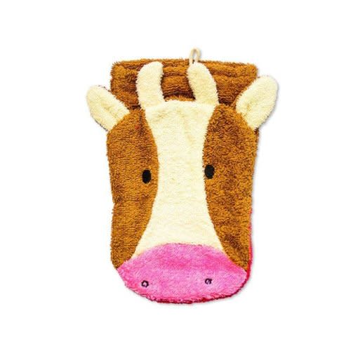 Organic Cotton Cow Washcloth Puppet