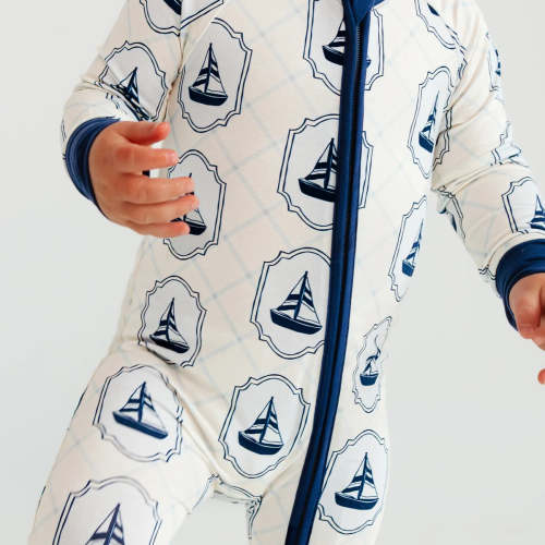Summer Sail Zipper Romper – Little Vines