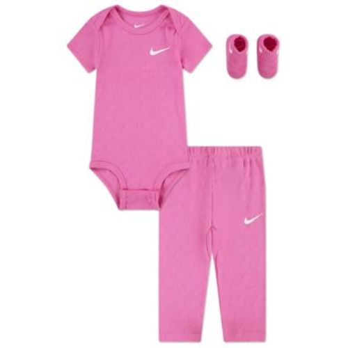 Baby Girls' Pointelle Bodysuit, Pants and Socks, 3-Piece Set