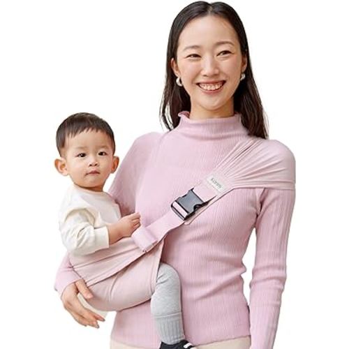 Konny Baby Carrier Hip Seat, Dual Support IHDI Certified with Two Safety Pads, Adjustable Wraps Sling Wearable One Size Fits All, Baby Essentials for 6 to 48 Months up to 44 lbs -Pink