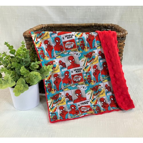 Spiderman Baby Lovey, Marvel Minky Baby Burp Cloth, Spider Man Security Blanket, Superhero Chewey, Boy Girl Gift, Avengers Shower Present