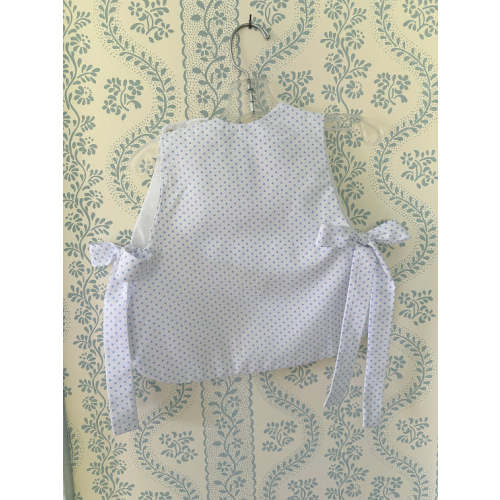 Little Happies Party Bib in Blue Dot with Bows