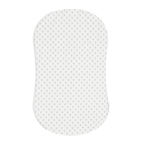 HALO BassiNest Fitted Sheet – 100% Cotton, Soft and Breathable Bassinet Sheet for Babies, 30” x 16” Pre-Shrunk Sheet, Pebble