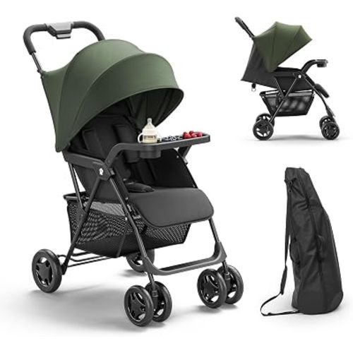 Mamazing Lightweight Umbrella Travel Stroller with Near-Flat Recline Seat