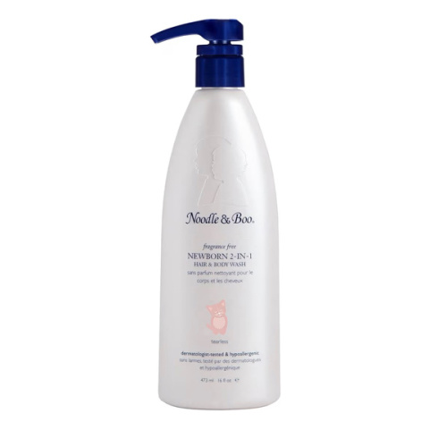Noodle & Boo Fragrance Free Newborn 2-in-1 Hair & Body Wash for Baby Eczema Care, 16 fl. oz.